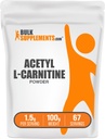 BulkSupplements.com Acetyl L-Carnitine Powder - as ALCAR HCl, Carnitine Supplement - Gluten Free, 1.5g per Serving, 100g (3.5 oz) (Pack of 1)