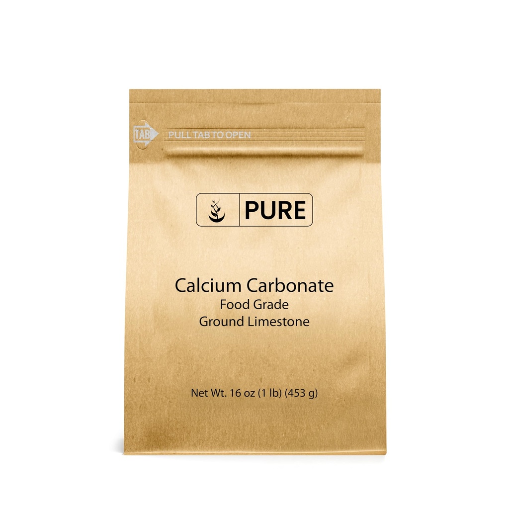 Pure Original Ingredients Calcium Carbonate (1 lb) Dietary Supplement, Food Preservative, Acid Neutralizer