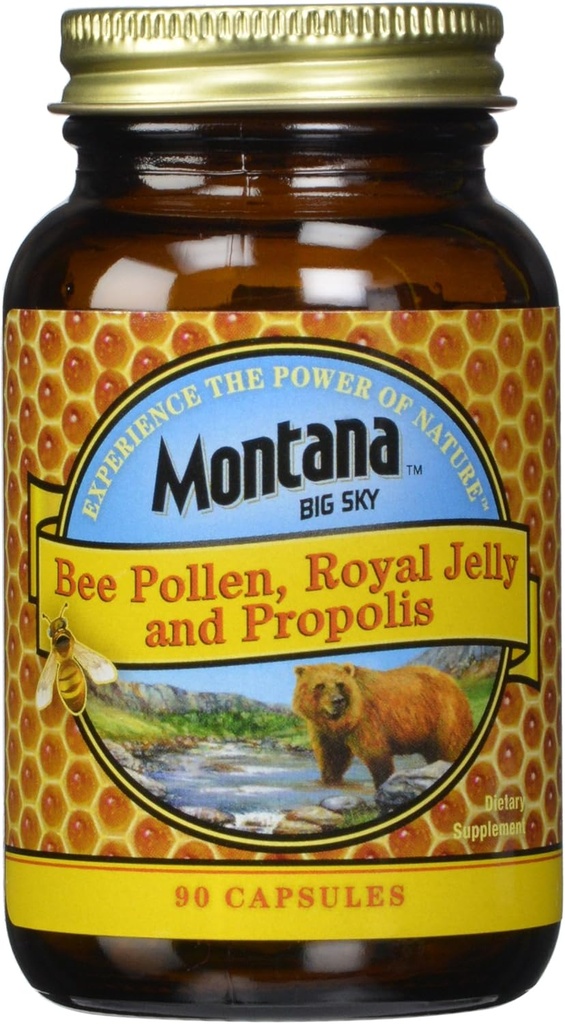 Bee Pollen Royal Jelly eta Propolis kapsulak, 90 konde (12ko paketea)