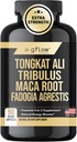 Tongkat Ali for menn & kvinner- ekstra styrke formel med Fadogia Agrestis og tribulus med Maca Root - Stamina, Vitality, Energi, Mood Support | Laget i USA