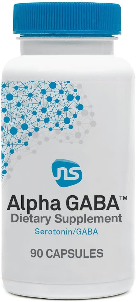 NeuroScience Alpha GABA dopolnilo - Ne-zadovoljna Calm Aid z vitaminom B6, Lemon Balm, Sensoril Ashwagandha & L Theanine dodatek - Pomoč Soothe Anxiousness, dan ali noč (90 kapsul)