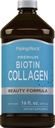Piping Rock Šķidrais Kolagēns un Biotin 16 fl oz    - Premium Beauty Formula papildinājums - tips 1 un 3 -- Berry Flavor - Non-GMO un lipeklis bez