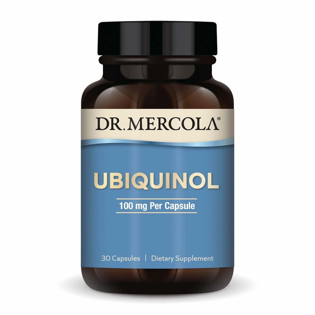 Dr. Mercola Ubiquinol - Supports Energy Production - Antioxidant Supplement - Non-GMO, Gluten-Free & Soy-Free - 30 Capsules (30 Servings) - 100 mg