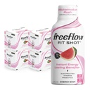 Freeflow Fit Energy Shots, Watermelon Rush, Natural Caffeine Boost with L-theanine, Ginseng, Vitamins, Prebiotics, Electrolytes (24 Count, 2oz Shots)