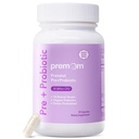 Premom Prenatal Prebiotics & Probiotics for Women, 30 Billion CFU, 18 Strains, Organic Prebiotic & Womens Probiotic, Vaginal, Gut, & Digestive Health + Immune Support Supplement*, 30 Veggie Capsules