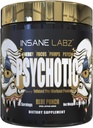 Insane Labz Psychotic Gold, High Stimulant Pre Workout Powder, Extreme Lasting Energy Focus, Pumps en Endurance met Beta Alanine, DMAE Bitrate, NO Booster (35 Servers, Blue Punch)