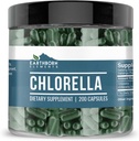 Earthborn 성분 Chlorella 200의 캡슐, 순수한 & Undiluted, 첨가물 없음