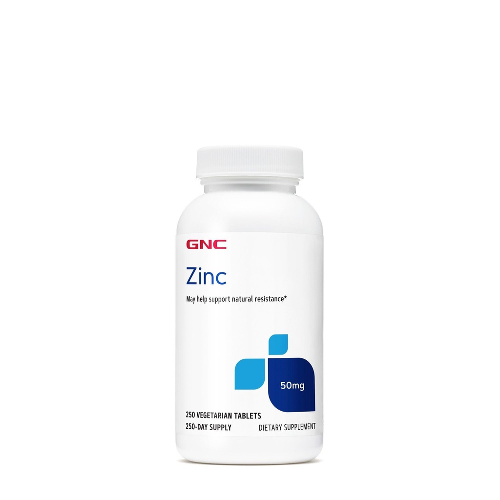 GNC Zinc 50mg Supplement, Supports Immune Function, 250 Servings