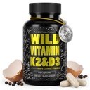 Wild Foods 5000iu Vitamin D3 + K2 | (100mcg Mk7) with Black Pepper Extract, Plant-Based, Non-GMO, Soy & Gluten-Free | Dietary Supplement | Made in USA | 60 Capsules