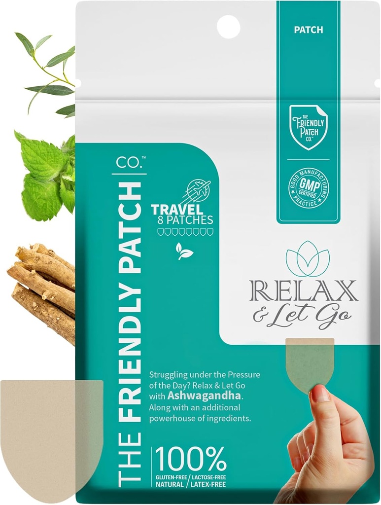 Friendly Patch - Relax & Let Go with Ashwagandha, Gaba & Gotu Kola - Dříve známý jako Zen Patches 8 pack