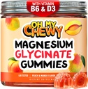 OH MY CHEWY Magnesium Glycinate Gummies Supplement - Support for Sleep, Calm, Relax - High Absorption for Kids, Teens & Adults with B6 & D3 - Gluten Free & Vegan Friendly