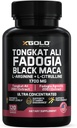 X Gold Health Tongkat Ali + Fadogia Agrestis + Black Maca - 에너지, 활력 및 체력 부스터 남성 및 여성 미국