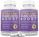 Justified Laboratories (2 Pack Ultra Fast Pure Keto Boost Pills 1275MG New & Improv Formula Contains Apple Cider Vinegar Ekstra Virgin Zeytinyağı Toz Yeşil Çay Broşürü 120 Capsules