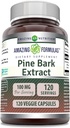 Fantastiska formler Pine Bark Extract Supplement | 100 Mg Per Serving | 120 Veggie Capsules | Icke-GMO | Gluten Free | Tillverkad i USA