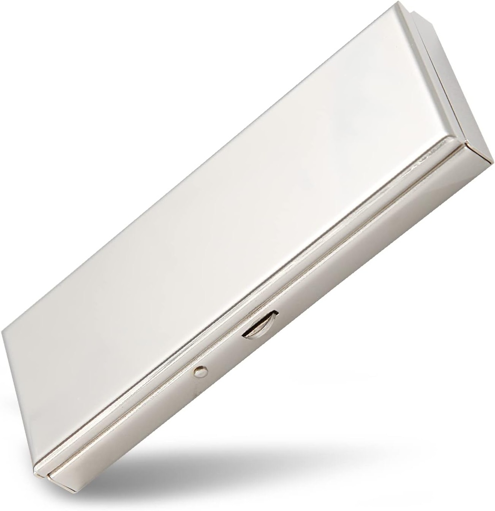 7 dni Pretty Mini Metal Pill Organizer Pill Box Built- w lusterka makijaż z wiosną Open Design i 7 Komponent do przechowywania witamin Cod Olej wątrobowy Suplementy i lekarstwa (Silver)