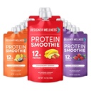 Σχεδιαστής Wellness Protein Smoothie, Αληθινά Φρούτα, Πρωτεΐνη 12g, Χαμηλή Καρβίδα, Μηδενική Προστιθέμενη Ζάχαρη, Χωρίς Γλουτένη, Μη ΓΤΟ, Χωρίς Τεχνητά Χρώματα ή Γεύσεις, Συσκευασία Ποικιλιών, 12 Count