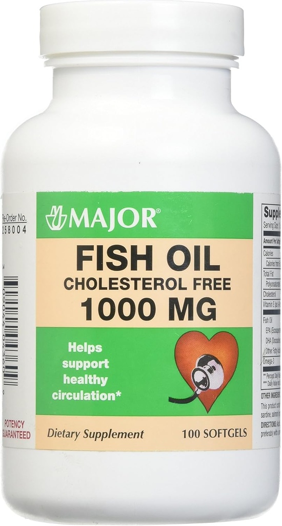 Majoras Omega-3 Žuvų taukai - Žuvų taukų priedas 1000mg - 100 Softgels