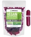 XPRS Nutra Size 0 Empty Capsules - 100 Count Empty Vegan Capsules - Vegetarian Pills - DIY Vegetable Capsule Filling - Veggie Pill Caps for Do-It-Yourself Supplements (Purple Carrot)