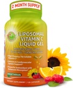 Lipomal Vitamin C Liquid Gel Capsules - 11100mg - Dibuat dengan Organik Acerola Cherries, Potency Tinggi Vitamin C Lipomal Immune Supplemen dengan Enhanced Absorpsi & Biovability - 120 jumlah