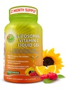 Liposomal Vitamin C Liquid Gel Capsules - 1100mg - Made with Organic Acerola Cherries, High Potency Vitamin C Liposomal Immune Support Supplement with Enhanced Absorption & Bioavailability - 120 count