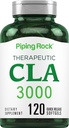 Piping Rock CLA Integratori | 3000mg | Acido linoleico coniugato | 120 Softgels | Non-GMO, Gluten Free
