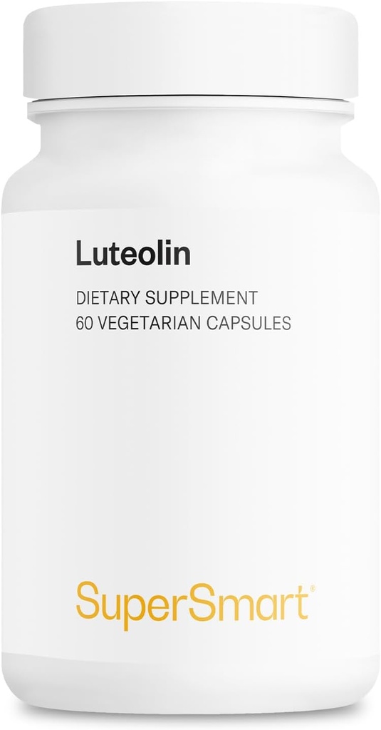 Supersmart - Luteolin 100 mg per Day (8% Flavonoid) - Beyin, Memory & Nervous System Support Supplement | Non-GMO & Gluten Free - 60 Vegetarian Capsules
