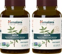 Himalaya Organic Neem Herbal Supplement, for Mild Acne & Clear Skin, Rensning, Ayurvedic, USDA Certified Organic, Non- GMO, Vegan, 600 mg, 60 Plant Based Caplets, 2 Pack