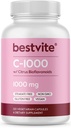 BESTVITE Vitamine C 1000mg (120 Vegetarische Capsules) met Citrus Bioflavinoïden - No Stearates - Vegan - Non GMO - Glutenvrij
