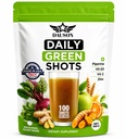 Super Greens Supplement for Energy, Immunity & Gut Health – Herbal Blend with Wheatgrass, Matcha, Beetroot, Ashwagandha, Turmeric & Prebiotics – 100 Daily Shots
