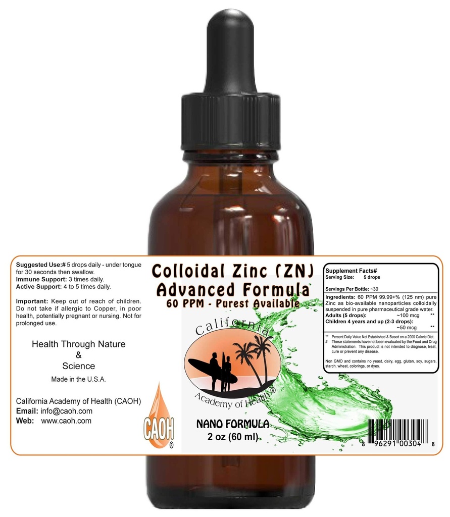 Colloidal Zinc 2 oz from CAOH