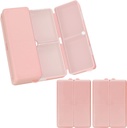 FYY Daily Pill Organizator,2 PC-uri 7 Compartimente Portable Pilula Case de călătorie,Folding Design Pilula Cutie pentru Purse Pocket pentru a deține vitamine, ulei de ficat Cod, Suplimente și medicamente-Pink
