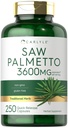 Carlyle Saw Palmetto for Men and Women | 250 Capsules | Herb Extract Supplement | Serenoa Repens | Non-GMO and Gluten Free