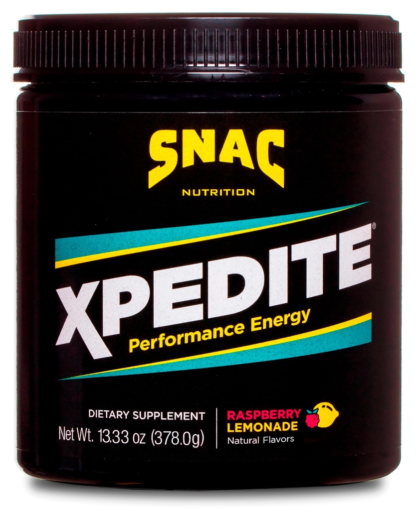 SNAC XPEDITE - Pre Workout Powder for Women & Men Drink Supplement, Promotes Energy and Focus, Nitric Oxide Booster & Thermogenic, L-Carnitine, Beta Alanine, Raspberry Lemonade Powder (30 Servings)