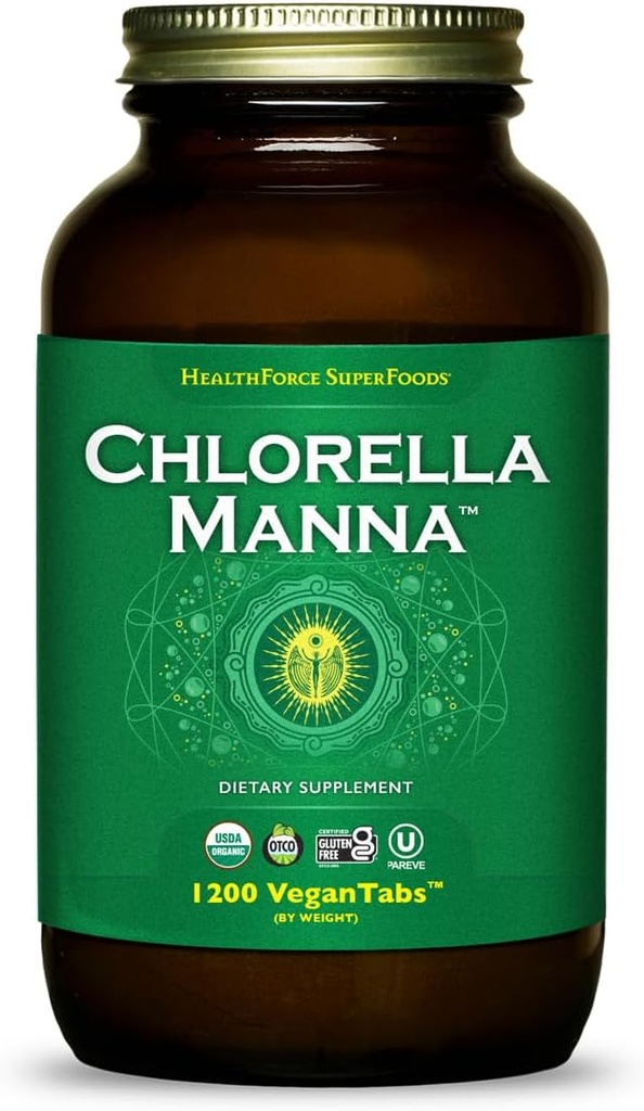 HealthForce SuperFoods Chlorella Manna - Tabletak - 1200 Vegan Tablets