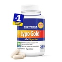 Enzymedica Lypo Gold - Protease, Amylase & Lipase Digestive Enzymes for Women & Men, Enzyme Supplement for Fat Digestion, Gut Health & Gallbladder Support, Helps Gas & Bloating, Gluten Free - 240 Caps