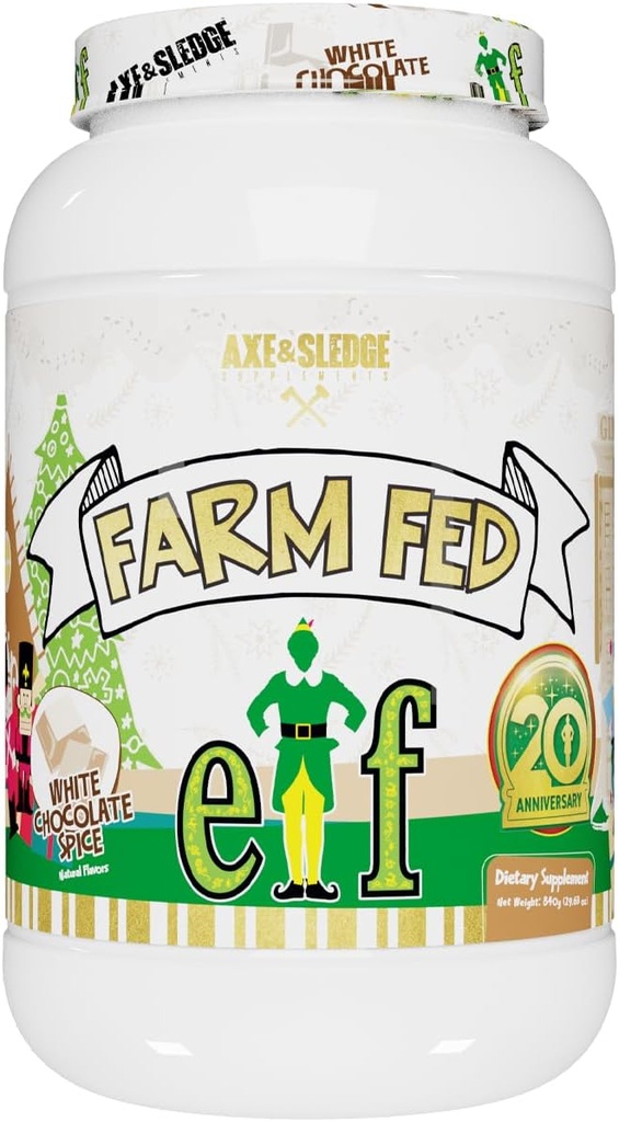 Farma Sekire in Sledge Fed 100% izolat sirotkinih beljakovin z digestivnimi encimi (ELF bela čokoladna začimba - 22G)
