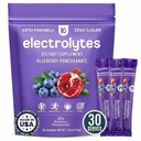 Keppi Electrolytes Powder Packets – Blueberry Pomegranate 30 Servings – No Sugar Hydration Supplement with Potassium, Magnesium, Sodium – Keto, Vegan, Fasting-Friendly, Zero Calorie Hydration Packets