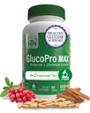 Health Thru Nutrition GlucoPro Max - with 1500mg Berberine 90 Tablets | Glucose Support Berberine Supplement with Chrominex + Chromium, and 1,000mg Cinnamon | Vegan, Non-GMO, Gluten Free