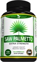 Potent Garden Saw Palmetto 500 mg - Suppléments prostatiques pour les hommes - Soutient une miction saine Fréquence et débit - Non OGM, 100 Saw Palmetto Capsules