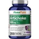 NusaPure Artichoke Capsules, 600 mg, 200 Veg Capsules (Non-GMO, Gluten Free)