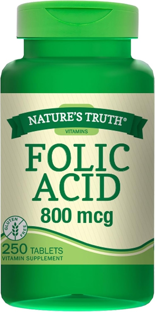 Nature's Truth Folicの酸800のMcg 250タブ、250の計算(3)のパック