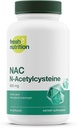 NAC Supplement - N Acetyl Cysteine - Висока дозування 600mg - амінокислоти - Вегас один - чистий NAC порошок - 90 капсули