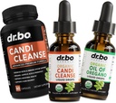 Candi Cleanse & Oregano Oil Drops - Органическое масло Oregano Drops Liquid & Black Walnut Wormwood - Extra Strength Overgrowth Balance Complex, Natural Oral Gut Cleanser Detox Health Supplements Capsules
