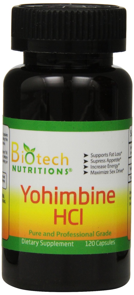 Yohimbine HCl Dietary Supplement, 120 Count