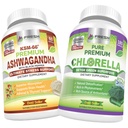 FRESH HEALTHCARE Ashwagandha KSM 66 and Chlorella Detox Superfood - Bundle