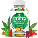Hemp Gillies amb l'extracció de petroli d'Alt Potència Hemp, 3000000mg Extra força Hemps, 100% Natural Hemp Gummmy per a la Pau i la relaxació, No-GMO, Sugar Free, 60 comptar