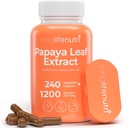 LongLifeNutri Papaya Leaf Extract Supplement 1,200mg per Serving - 240 Vegetarian Capsules, 4-Month Supply, from Carica Papaya for Daily Wellness, GMP Certified, Made in USA