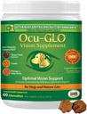 Ocu-GLO Cat & Dog Senior doplněk pro oční podporu - Žvýkací Vize Vitamíny Doplňky pro velké a malé Péče o zvířata s Luteinem, Omega-3 mastné kyseliny, Grape Seed Extract & Antioxidants