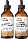 Wild " Organic Lion's Mane Tincture 4 fl oz " Cordyceps Tincture 4 fl oz