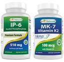 Best Naturals IP-6 510 mg & Vitamin K2 (MK7) with D3